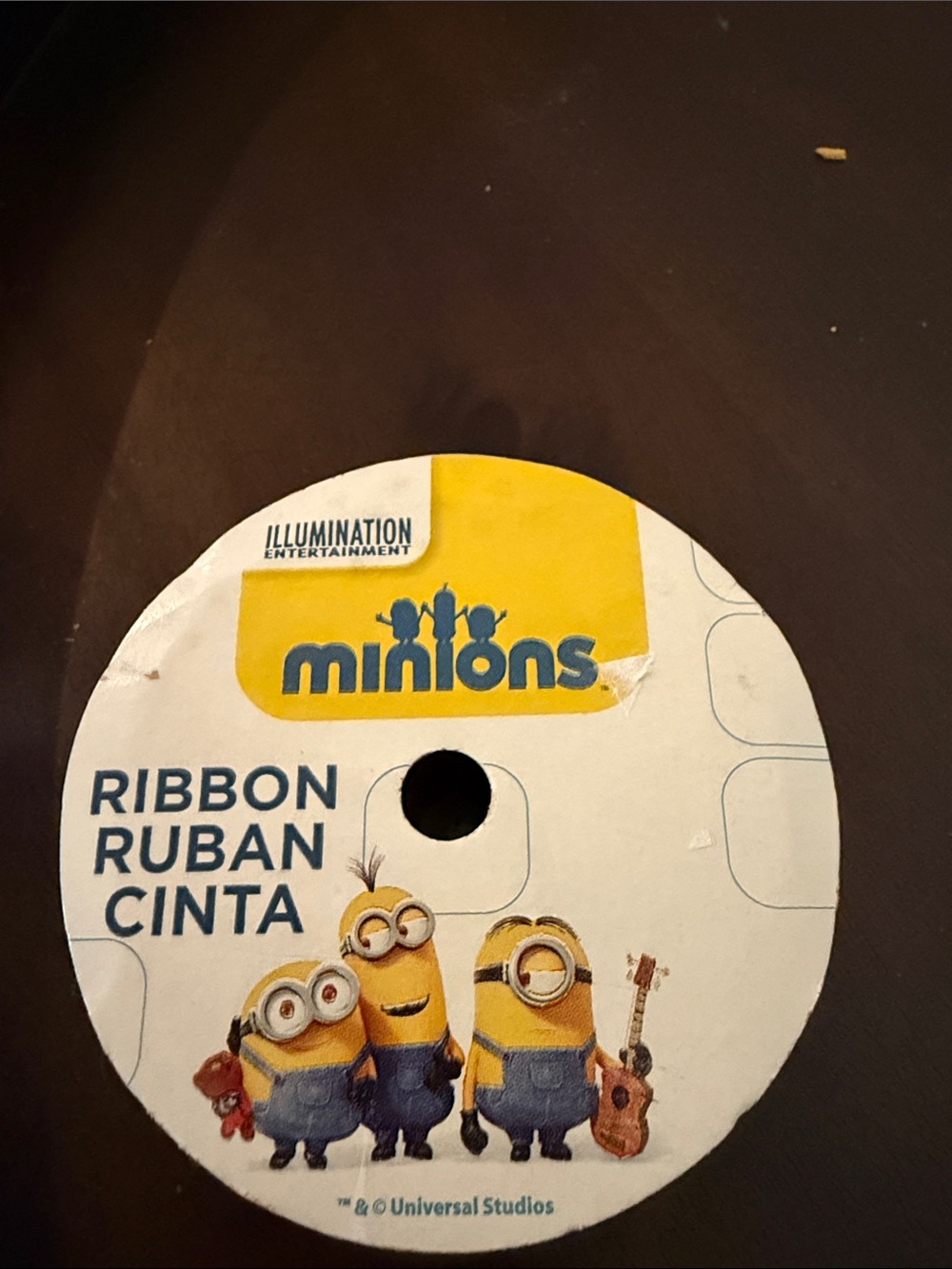 Minions Berwick Offray Polyester Ribbon - White